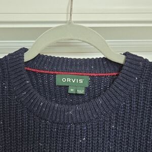 Orvis Men's Dark Blue Crewneck Sweater